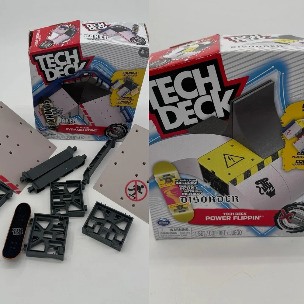 Tech Deck Lot 2‎ Power Flippin Disorder Pyramid Point Baker Skate Park Set